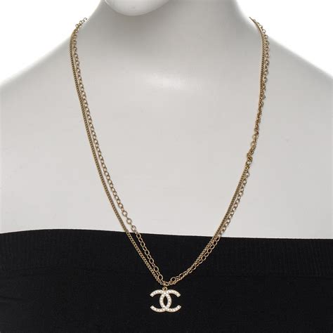 chanel two ring necklace|chanel necklace online shop.